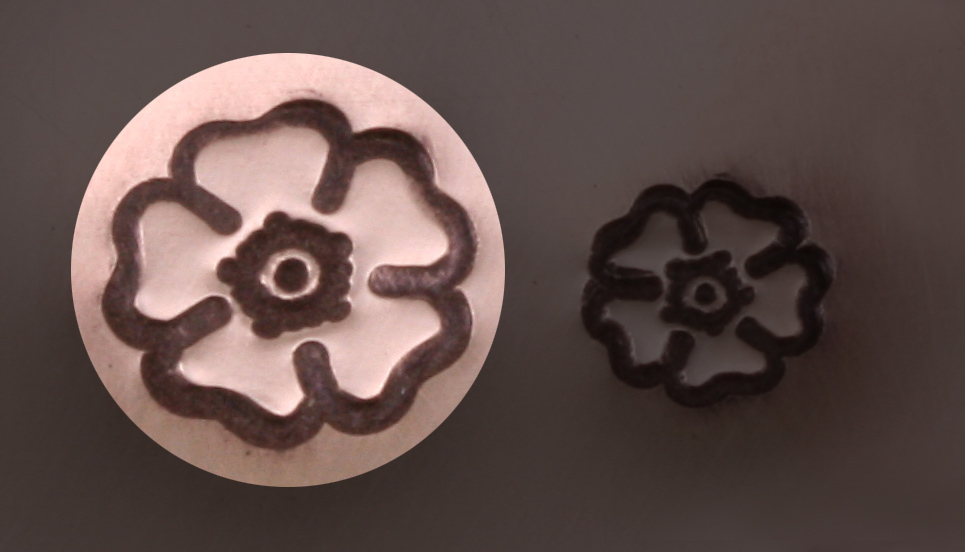 Metal Stamping Tools Large Posey Flower Metal Design Stamp, 7mm